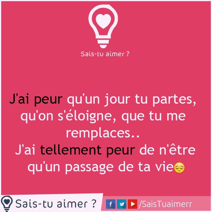 Sais Tu Aimer Peur De Te Perdre Citations Votre Source Numero 1 Pour Les Citations Et Proverbes