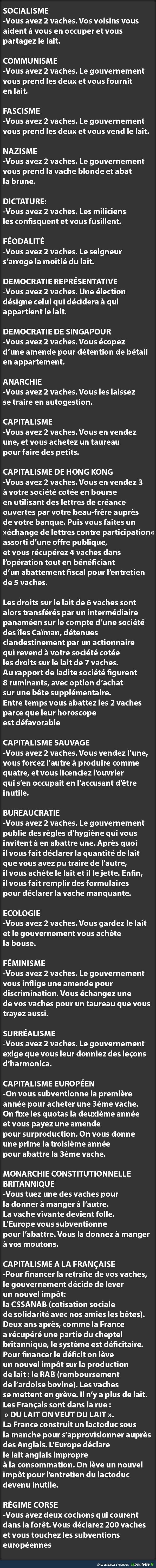 Le Saviez Vous Politique Socialisme Vous Avez 2 Vaches Vos Voisins Vous Aident A Vous En O Citations Votre Source Numero 1 Pour Les Citations Et Proverbes