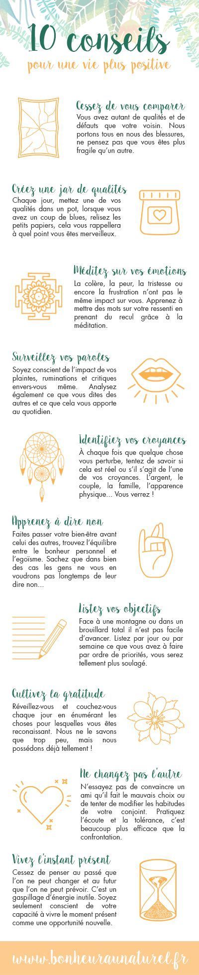 Les Plus Beaux Proverbes A Partager Infographie 2 10 Conseils Pour Une Vie Plus Positive Bonheur Au Naturel Citations Votre Source Numero 1 Pour Les Citations Et Proverbes