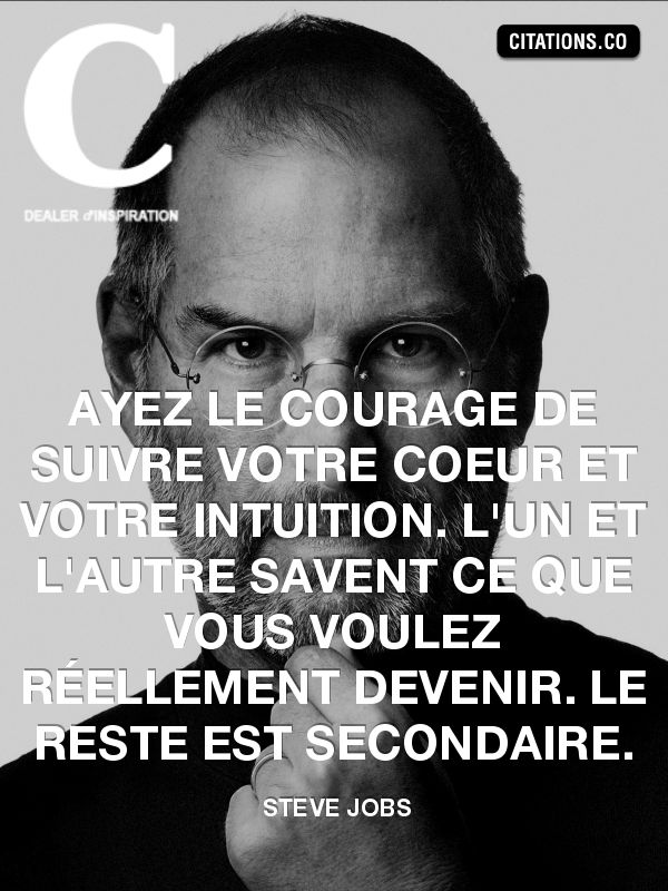 46cadb8a221bb11bd3a67bcd6f342c Citation Steve Jobs Coeur Dalene Jpg Citations Votre Source Numero 1 Pour Les Citations Et Proverbes